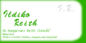 ildiko reith business card